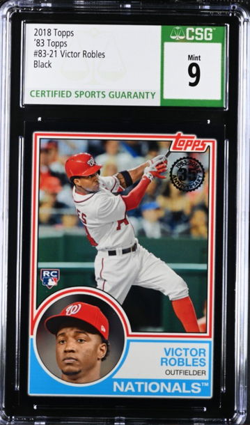 2018 Topps '83 Topps 83-21 Victor Robles RC Black CSG 9 Mint