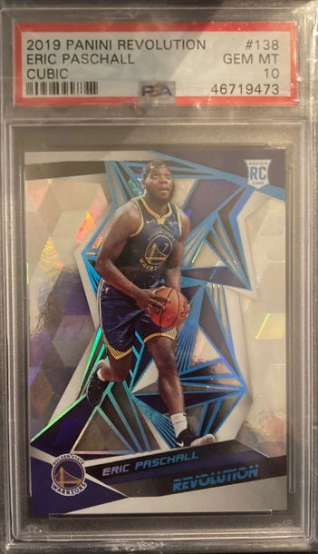 2019-20 Eric Paschall Rookie RC #/50 Cubic Panini Revolution #138 PSA 10