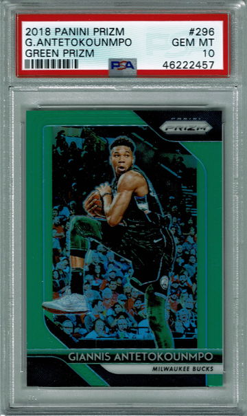 2018-19 Panini Prizm Giannis Antetokounmpo Green #296