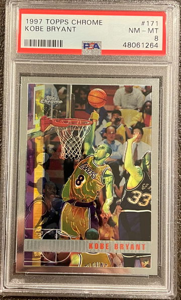 Kobe Bryant 1997 Topps Chrome #171 PSA 8
