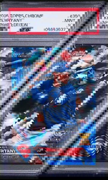 2016 Topps Chrome Sapphire Edition #350 Kris Bryant Future Stars PSA 9 Mint