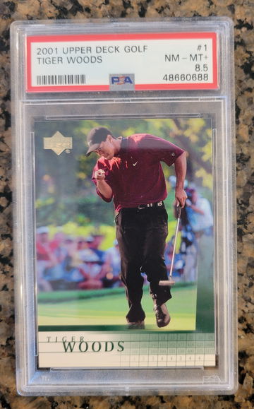 2001 Tiger Woods Upper Deck Rookie PSA 8.5 Near MINT