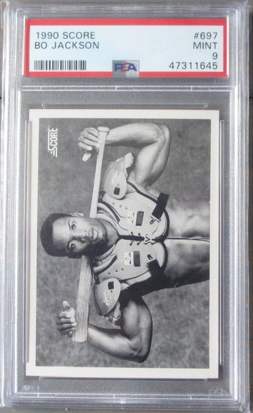 Bo Jackson 1990 Score Football Baseball PSA 9