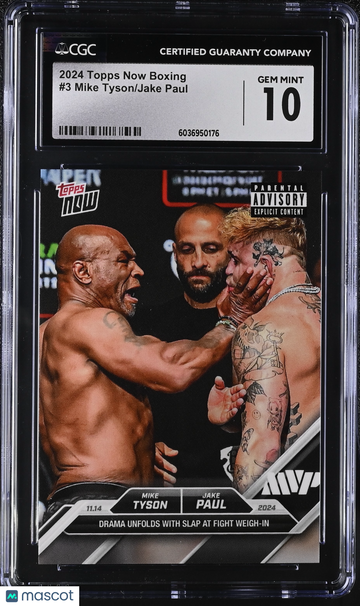 2024 Topps Now Boxing Mike Tyson/Jake Paul #3 CGC 10