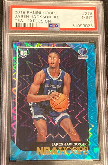 2018 Panini Hoops Jaren Jackson Jr Teal Explosion PSA 9 Memphis Grizzlies