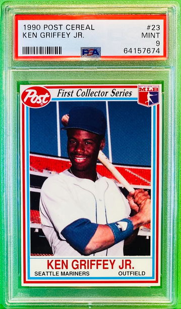 TE2: 1990 Post Cereal Ken Griffey Jr. PSA #23 Mint 9