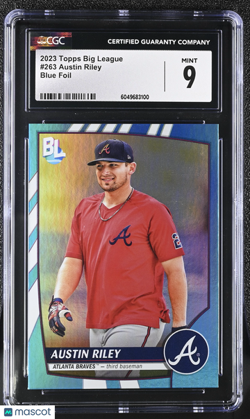 2023 Topps Big League Austin Riley #263 Blue Foil CGC 9