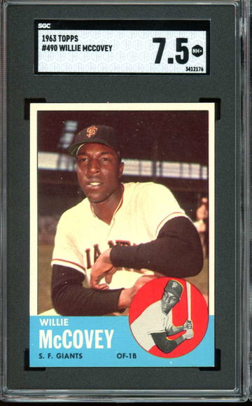 1963 Topps #490 Willie McCovey Giants HOF SGC 7.5 NM+ Near Mint+