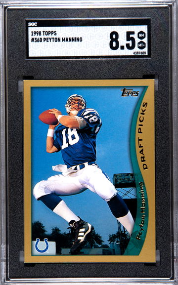 1998 Topps Football Peyton Manning ROOKIE RC #360 SGC 8.5
