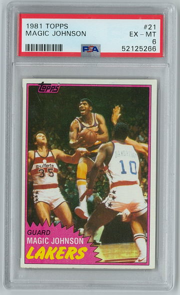 MAGIC JOHNSON 1981 Topps #21 - PSA 6