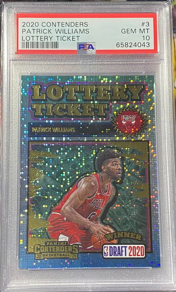 2020 Panini Contenders Patrick Williams Lottery Ticket Rookie PSA 10 #3 Gem Mint Bulls RC 