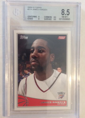 2009-10 Topps #319 James Harden Rookie Rc BGS 8.5 