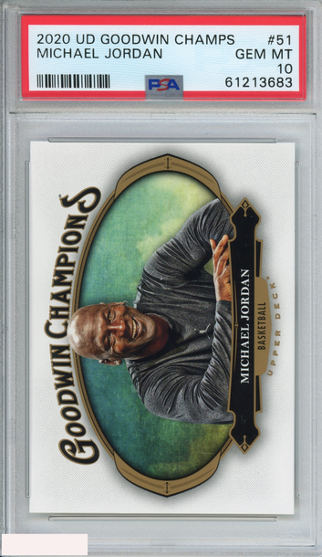 2020 UPPER DECK GOODWIN CHAMPIONS MICHAEL JORDAN #51 BULLS HOF PSA 10 GEM MT