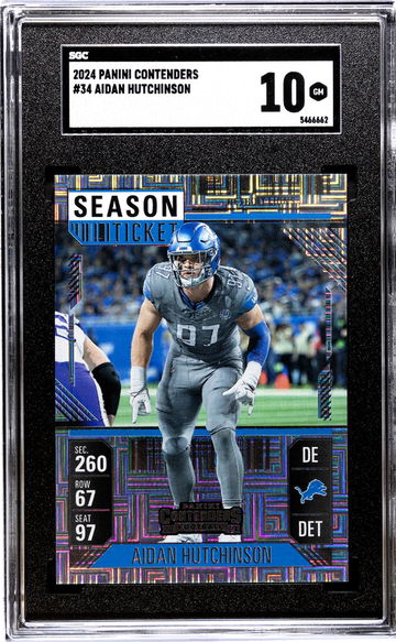 2024 Panini Contenders #34 Aidan Hutchinson SGC 10