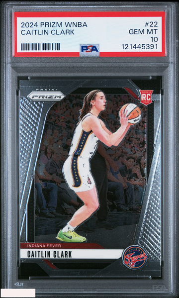 2024 PANINI PRIZM WNBA CAITLIN CLARK #22 ROOKIE RC FEVER PSA 10 GEM MT