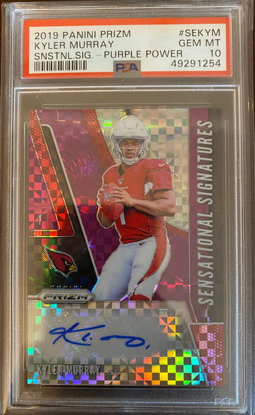 KYLER MURRAY 2020 PRIZM AUTO PURPLE POWER SSP /49 PSA 10 GEM MINT