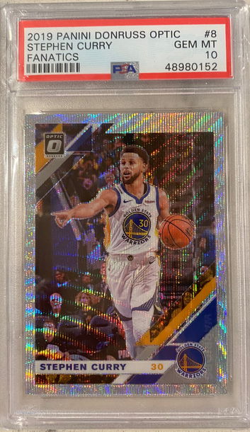 Stephan Curry fanatics psa 10 optic 19-20 holo