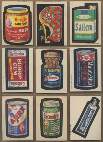 1973 Topps Wacky Packages Series 2 Complete Set of Stickers & Puzzle