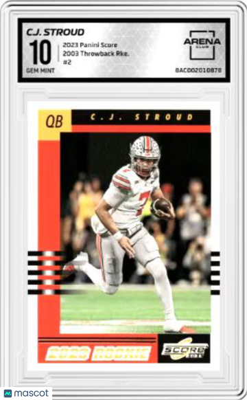 2023 Panini Score C.J. Stroud #2 2003 Throwback Rookies Arena Club 10
