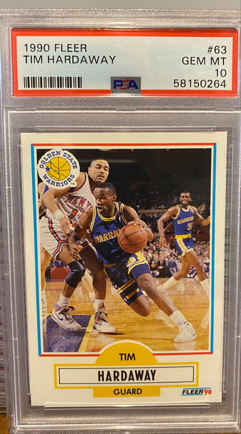 1990 Fleer Tim Hardaway Rookie PSA 10