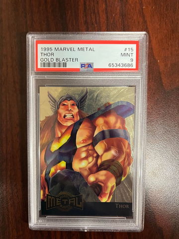 1995 Marvel Metal Thor Gold Blaster PSA 9