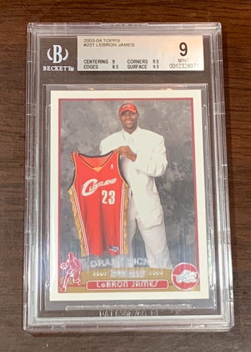 2003 Topps Lebron James BGS 9