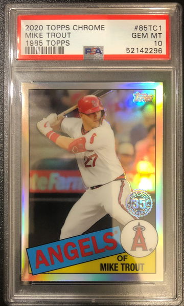 2020 Topps Chrome 1985 Topps #85TC1 MIKE TROUT PSA 10 Gem Mint
