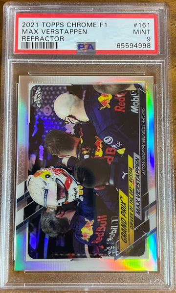 2021 TOPPS CHROME F1 MAX VERSTAPPEN #161 REFRACTOR PSA 9 MINT