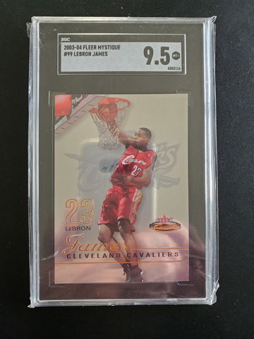 2003 Fleer Mystique LeBron James rookie SGC 9.5