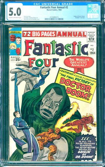 Fantastic Four Annual #2 (1964) CGC 5.0 -- Origin of Doctor Doom; Lee & Kirby