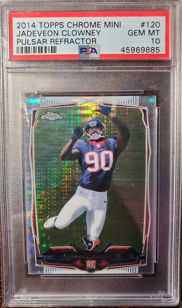 2014 Topps Chrome Mini #120 RC Jadeveon Clowney Pulsar Refractor #/102  PSA 10 Gem-Mint 