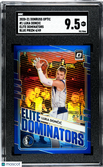 2020 Donruss Optic Luka Doncic #1 Elite Dominators Blue Prizm SGC 9.5