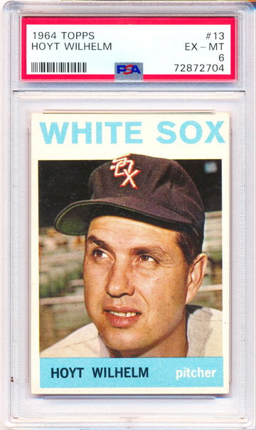 1964 Topps #13 Hoyt Wilhelm PSA 6 - JUST GRADED! NEW CASE!