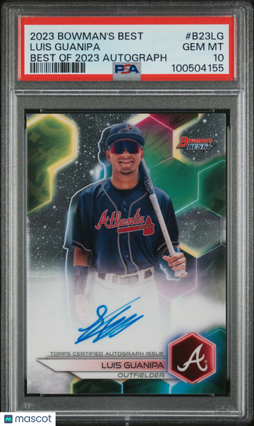 2023 Bowman's Best Best Of 2023 Autographs Luis Guanipa #B23LG PSA 10