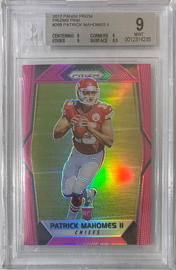 2017 Prizm Patrick Mahomes Pink Refractor Rookie BGS 9 LOW POP