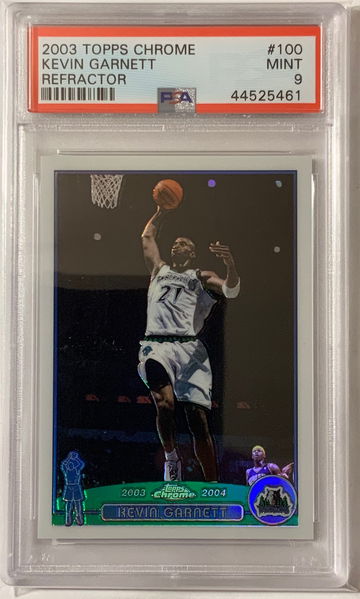 2003-04 Topps Chrome Kevin Garnett Refractor PSA 9
