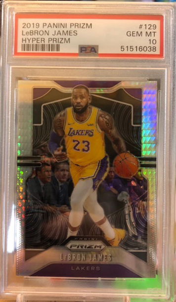 2019 Prizm LeBron James #129 Hyper Prizm PSA 10