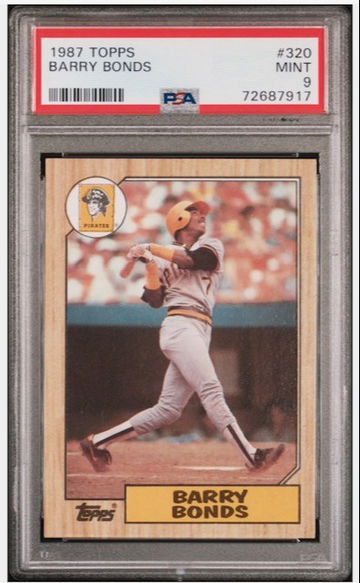 Barry Bonds 1987 Topps #320 Rookie Card PSA9 Mint New Slab