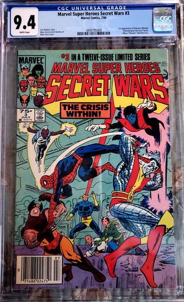 Marvel Super Heroes Secret Wars #3 CGC 9.4 FIRST VOLCANA TITIANA APPEARANCE “RARE NEWSSTAND EDITION”