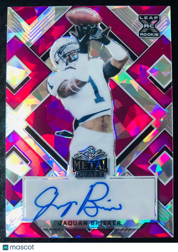 2022 Leaf Metal Draft #BA-JB2 JAQUAN BRISKER Purple Mojo Auto /10 Chicago Bears