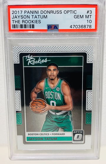 2017 Panini Donruss Optic The Rookies Jayson Tatum #3 PSA 10 Boston Celtics