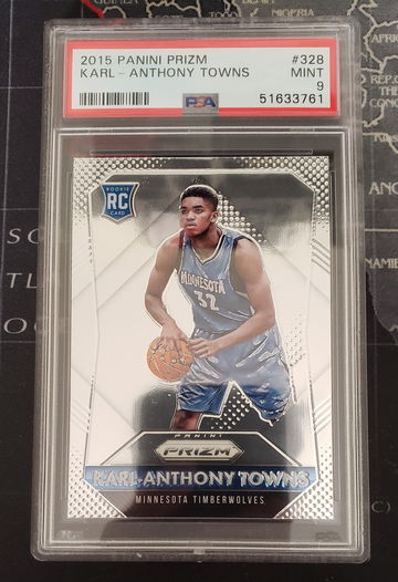 2015 Panini Prizm Karl Anthony Towns Rookie RC PSA 9