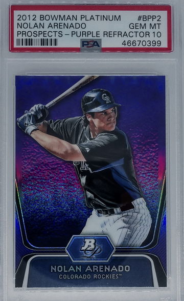 2012 Bowman Platinum NOLAN ARENADO Purple Refractor