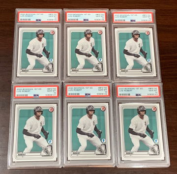 (6) 2020 Bowman 1st Edition Luis Robert PSA 10