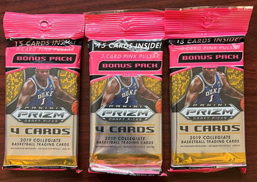 2019 - 2020 Prizm Draft Picks Basketball Cello Pack (3-lot) (Zion, Morant, Poole, Herro)