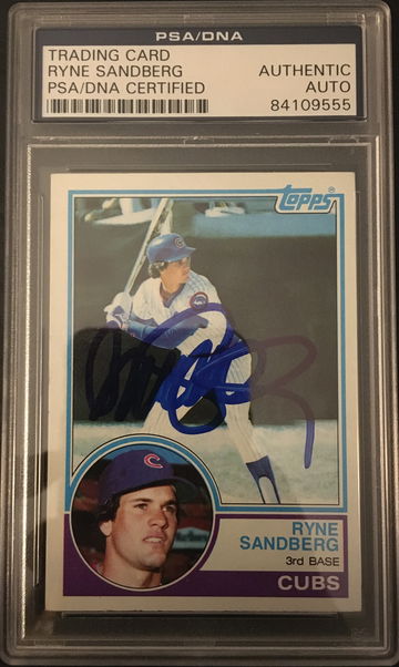 1983 Topps Ryne Sandberg PSA/DNA Certified Authentic On Card Auto