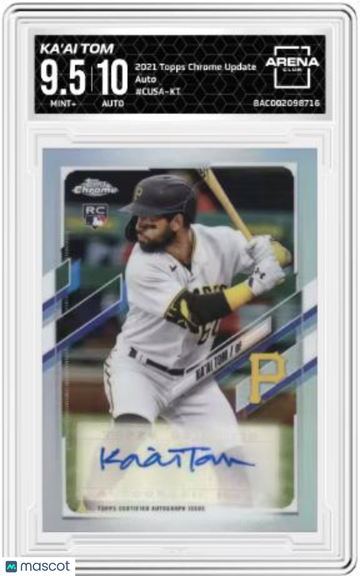 2021 Topps Chrome Update Series Ka'ai Tom #CUSA-KT Auto Arena Club 9.5 Auto 10