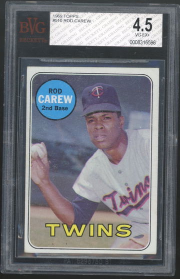 1969 Topps Rod Carew #510 BGS 4.5 VG-EX+ Minnesota Twins