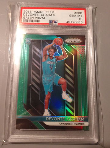 2018 Panini Prizm Green Prizm Devonte Graham PSA 10 #288