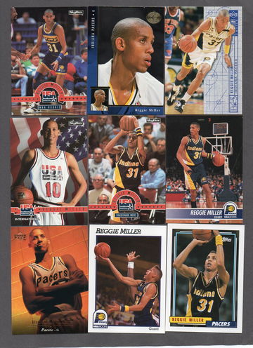 Reggie Miller NBA Basketball Card Lot (16) - HOF Pacers Nice Variety